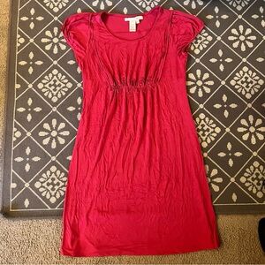 Studio M Cap Sleeve Deep Pink Dress